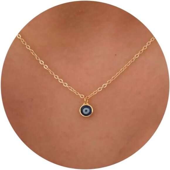 ⚡Necklace for Women 14K Gold Plated Sun Moon Sunlight Evil Eye Infinity Dianty - Picture 1 of 7